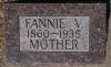 Headstone - Fannie V Lincoln