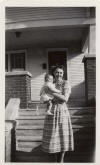 Irene Lincoln, age 33, holding niece Cathy Lincoln (Dec 1950)