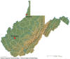 Map of West Virginia